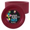 100 Count Burgundy Disposable Paper Plates for Party Wedding Events and Dinners 7 Inch